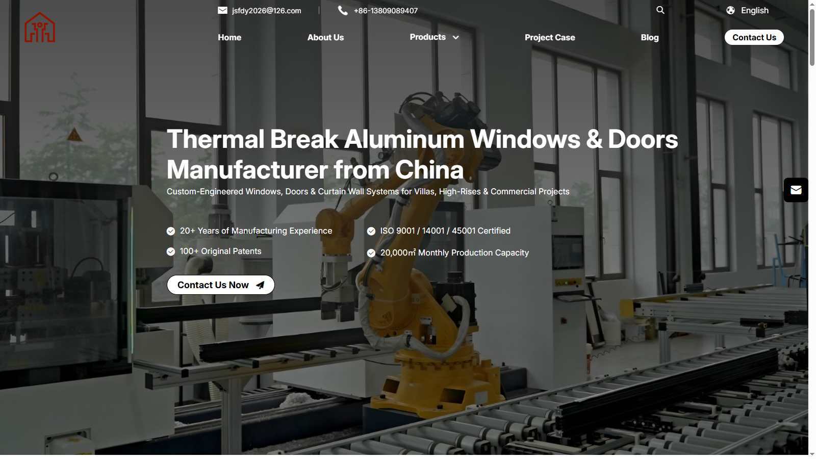 Taiyang thermal break aluminum casement window