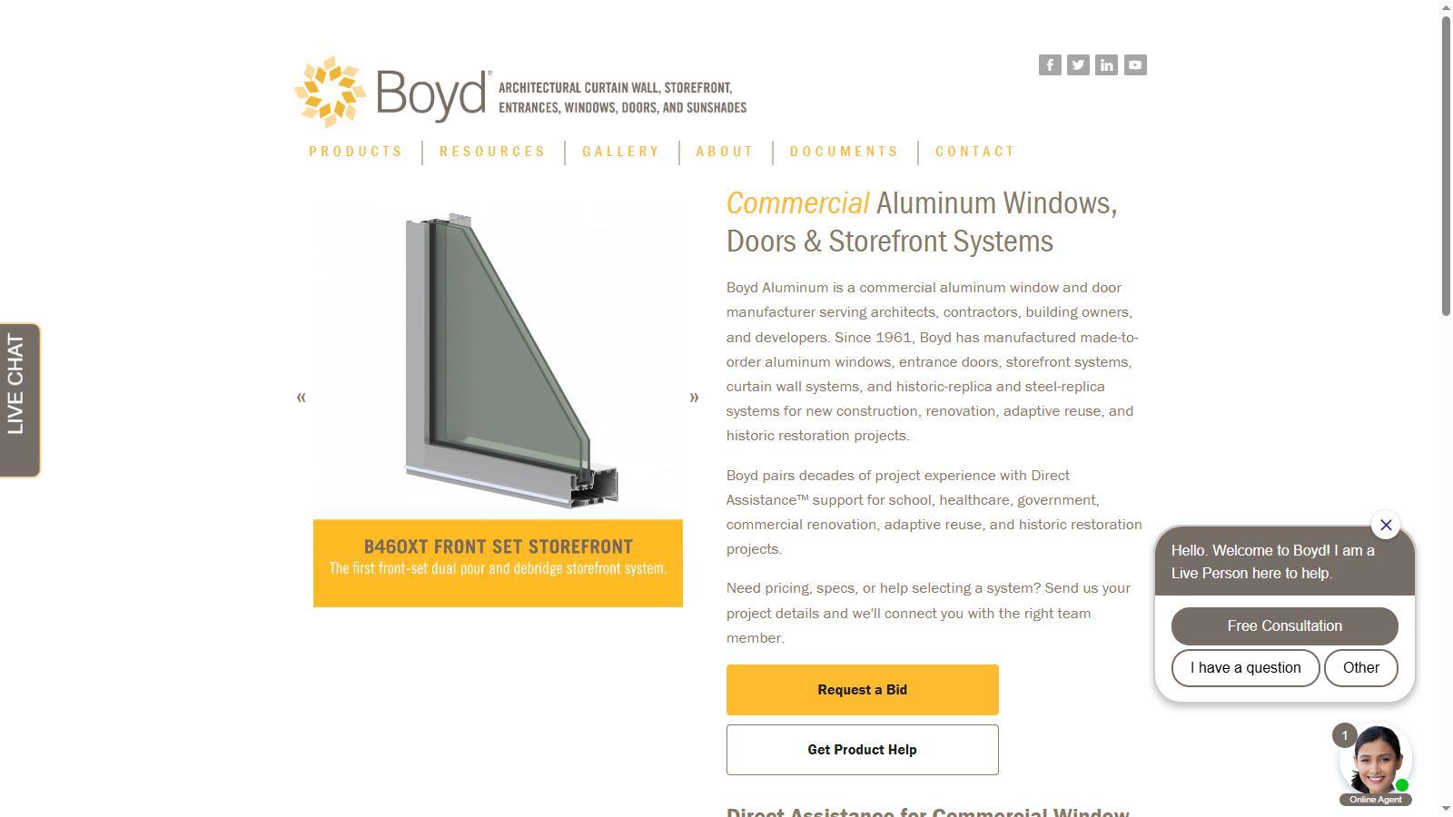 Boyd Aluminum thermal break aluminum casement window
