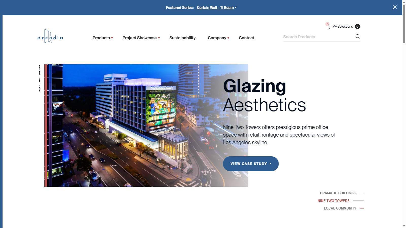 Arcadia commercial curtain wall
