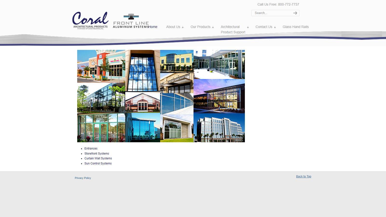 Coral Architectural Products commercial curtain wall
