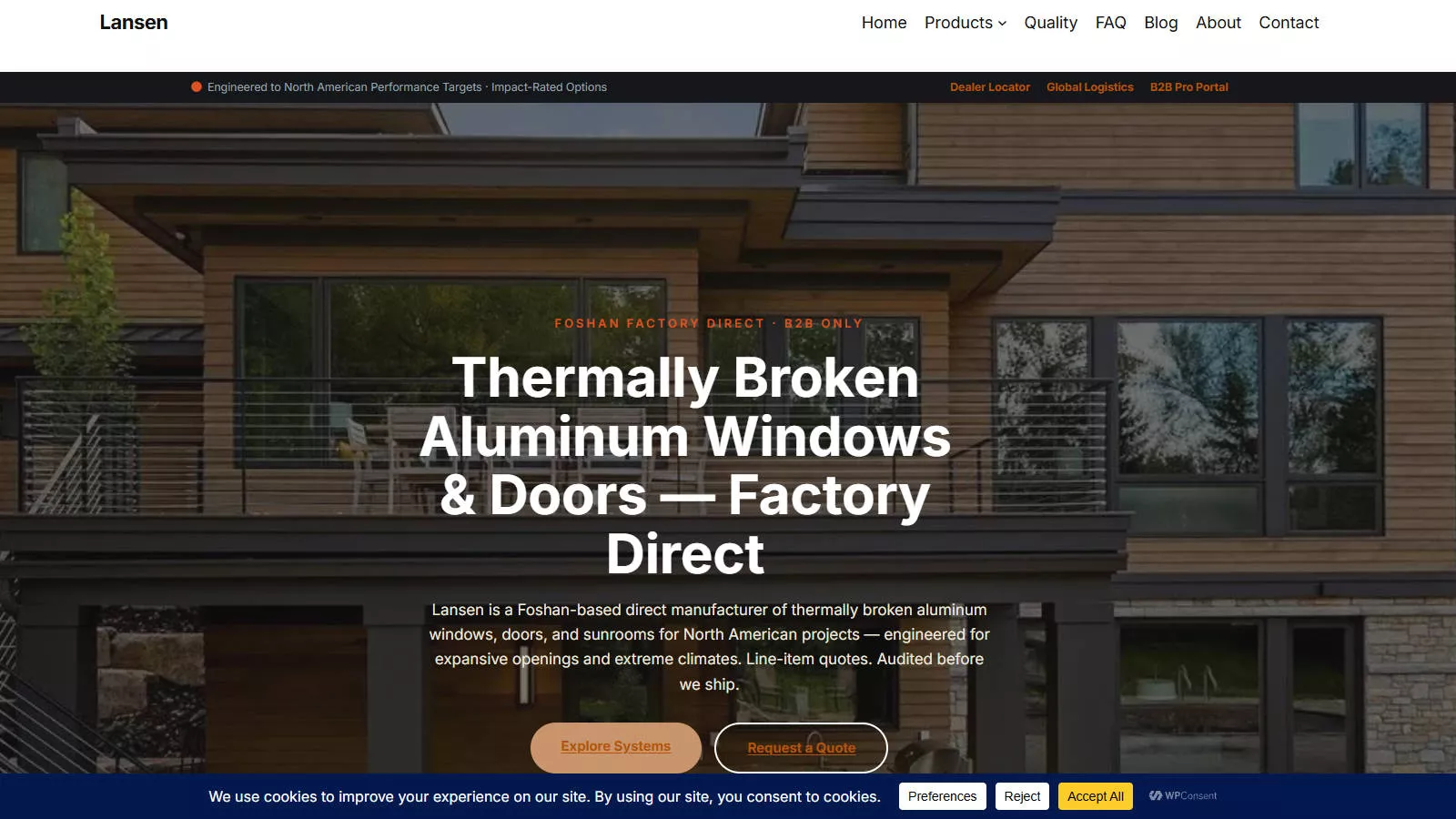 Lansen Thermal Break Aluminum Windows for North American Building Projects